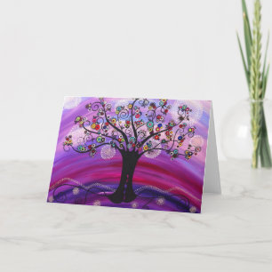 "Tree in Violet" note card by CatherineHayesArt