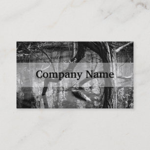 Tree In Water, Dark Horror Photograph, Woods Business Card