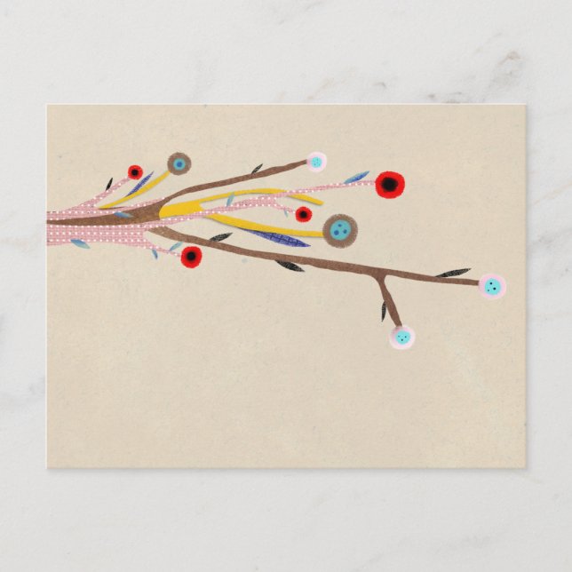 Tree Japan Branches Delicate Postcard (Front)