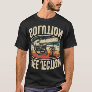 Tree-jection Solution Chainsaw Joke Disc Golf _2  T-Shirt