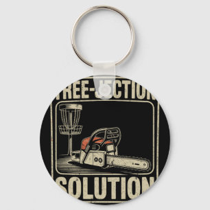 Tree-jection Solution Funny Disc Golf _4 Key Ring