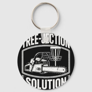 Tree-jection Solution Funny Disc Golf _6 Key Ring