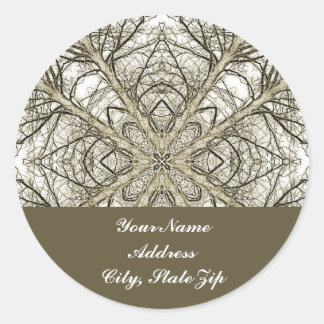 Tree Kaleidoscope Address Sticker