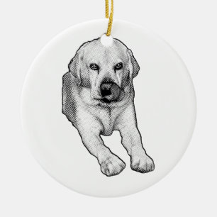 Tree keepsake: Labrador cheer Ceramic Tree Decoration