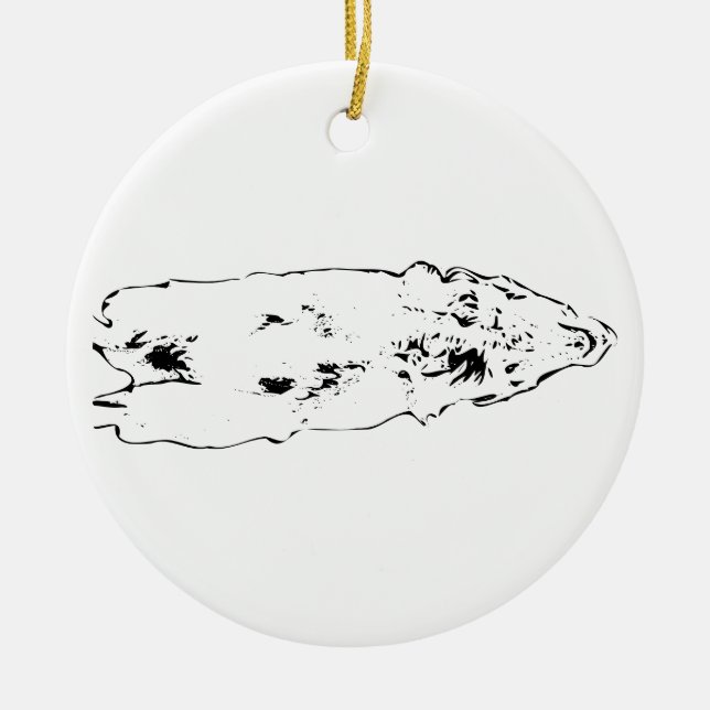 Tree keepsake: skyward golden ceramic tree decoration (Front)