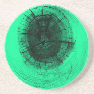 Tree Knot in Neon Green Coaster