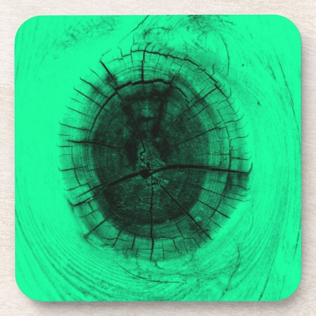 Tree Knot in Neon Green Coaster (Front)