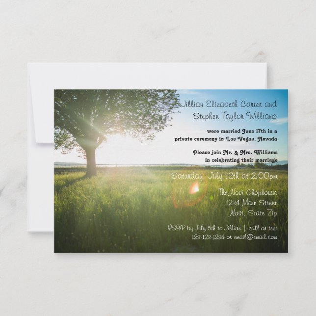 Tree Landscape Photo - 3x5 Wedding Announcement (Front)