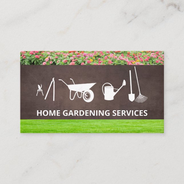 Tree | Landscaping | Flowers | Garden Business Card (Front)