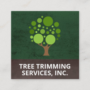 Tree Landscaping Square Business Card