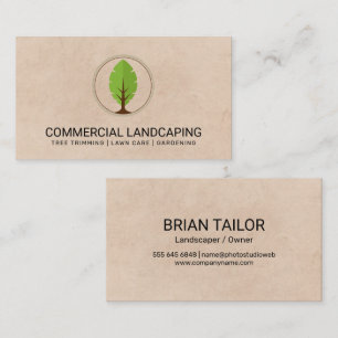 Tree Leaf Logo Business Card