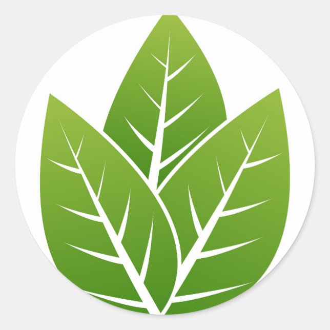 tree  leaf sign classic round sticker (Front)