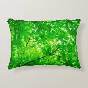 Tree leaf twig texture pattern decorative cushion