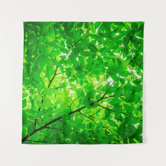 Tree leaf twig texture pattern tapestry (Front)