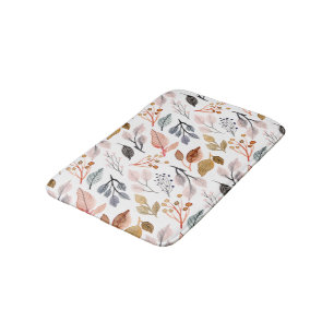 tree leaves bath mat