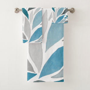 tree leaves bath towel set