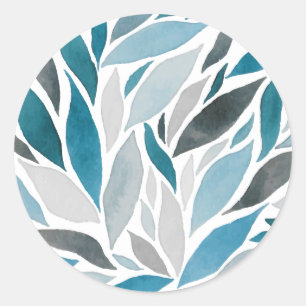 tree leaves classic round sticker