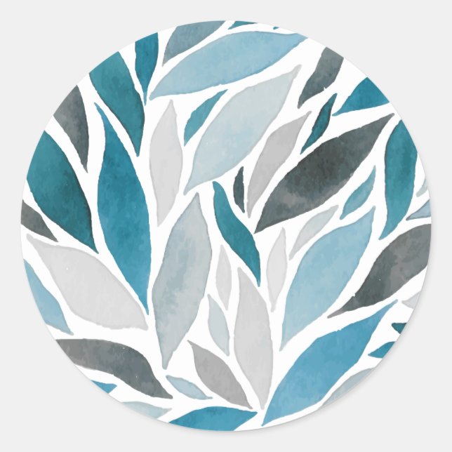 tree leaves classic round sticker (Front)