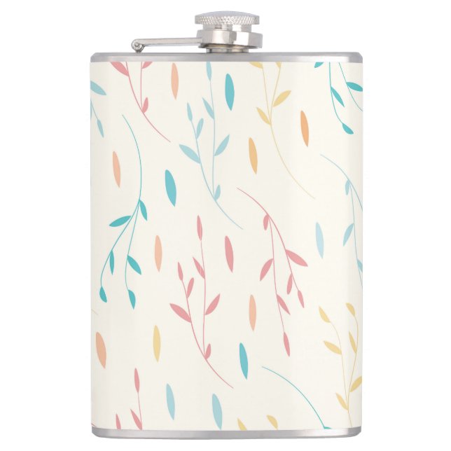 tree leaves hip flask (Front)