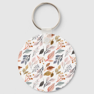 tree leaves key ring