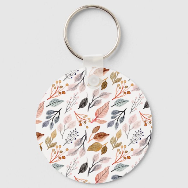 tree leaves key ring (Front)