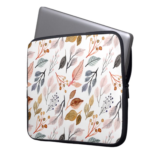 tree leaves laptop sleeve (Front Left)