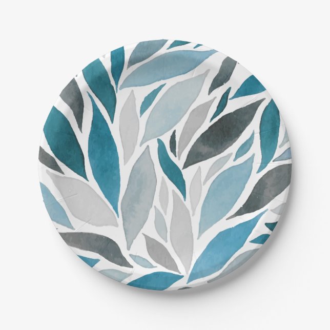 tree leaves paper plate (Front)