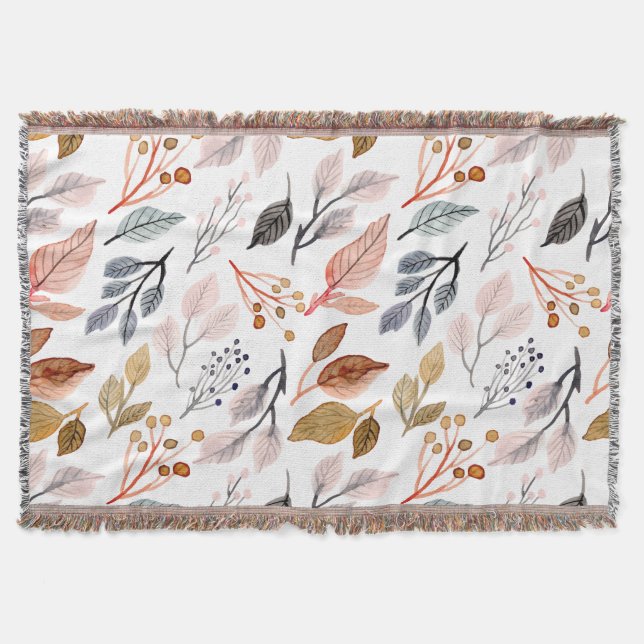 tree leaves throw blanket (Front)