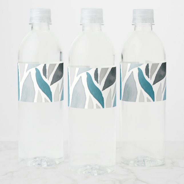 tree leaves water bottle label (Bottles)