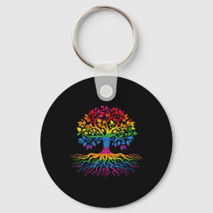 Tree Life Rainbow Lgbt Cool Gay Pride Flag Ally Key Ring