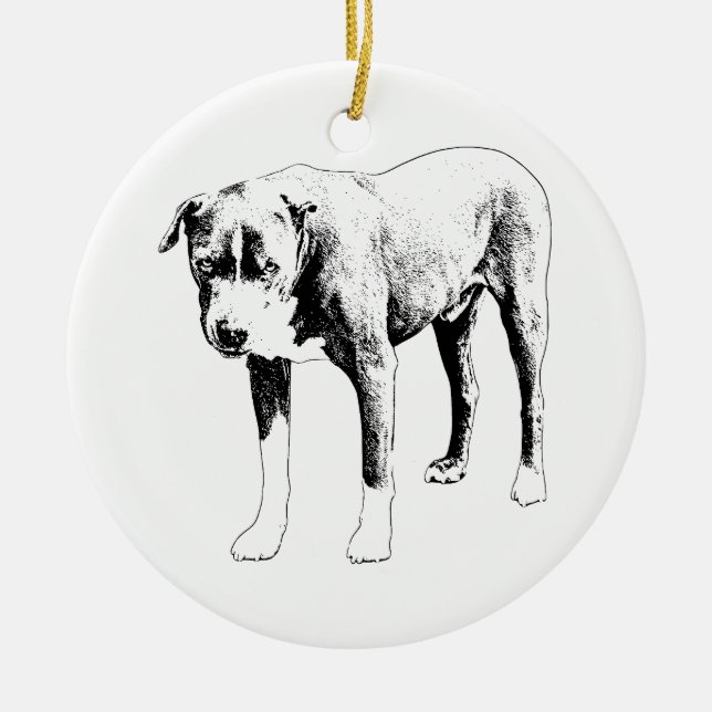 Tree Light, Faithful Eyes Ceramic Tree Decoration (Front)