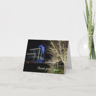Tree Lights At Klyde Warren Park Thank You Card