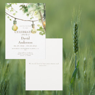 Tree & Lights Celebration of Life Invitation