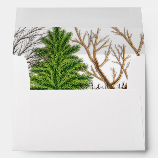 Tree Lined Christmas Envelope (Back (Bottom))
