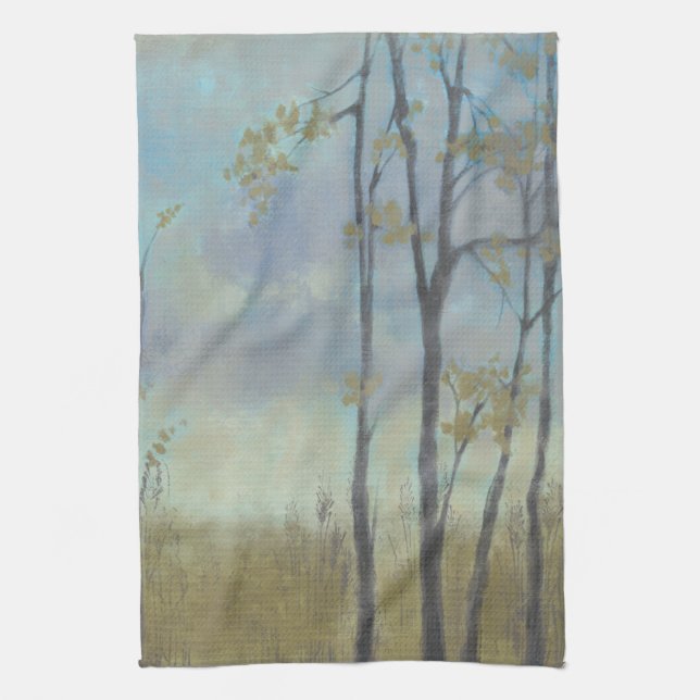 Tree-Lined Wheat Grass I Tea Towel (Vertical)