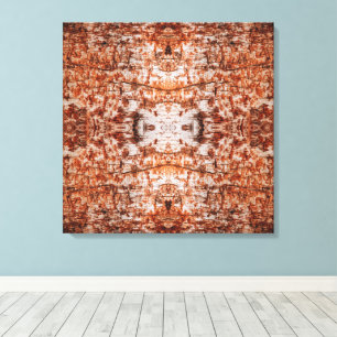 Tree Log Cutaway Photo Mixed Media Repeat Pattern Canvas Print