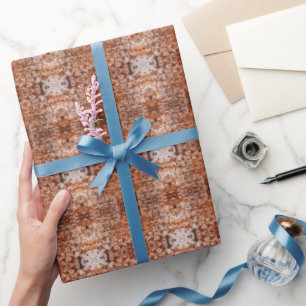 Tree Log Cutaway Photo Mixed Media Repeat Pattern Wrapping Paper