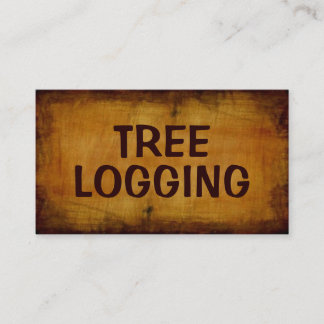 Tree Logging Antique Business Card