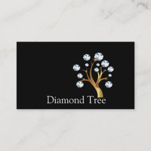 Tree Logo Diamond Business Cards