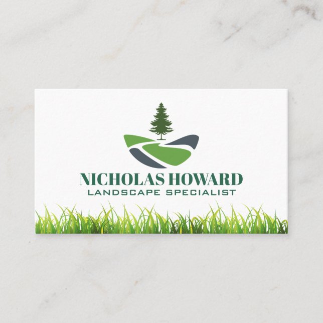 Tree Logo | Landscaping | Gardening Business Card (Front)