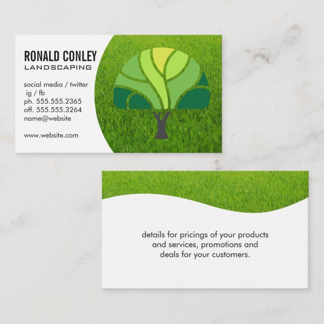 Tree Logo | Lawn Business Card (Front/Back)