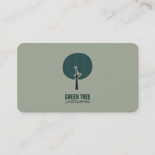 Tree Logo (natural green) Business Card