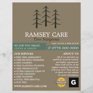 Tree Logo - Tree Surgeon - Arborist Flyer