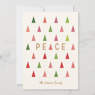 Tree Lot Pink and Green Holiday Card