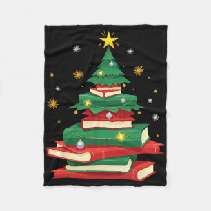 Tree Love Reading Books Librarian Men Women Funny Fleece Blanket