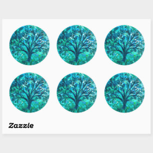Tree Medallion Classic Round Sticker
