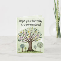 Tree-mendous Birthday Greeting Card