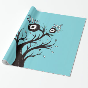 Tree Monster Weird Ink Drawing Wrapping Paper