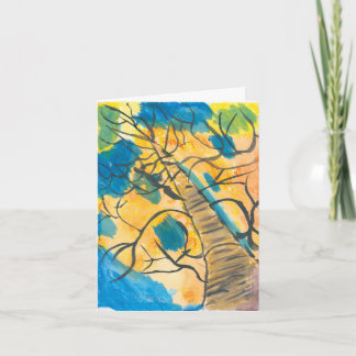 Tree multicolored card