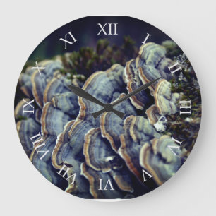 Tree Mushrooms Photo Wall Clock